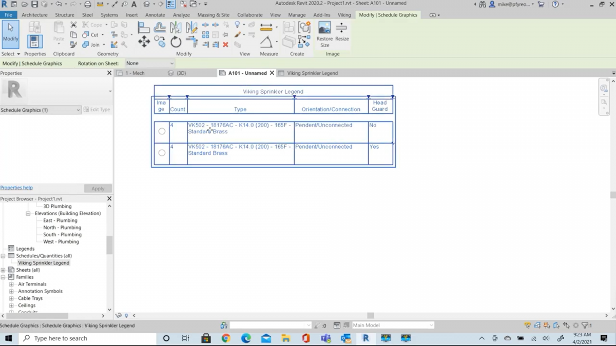 Dry Barrel Head in Revit